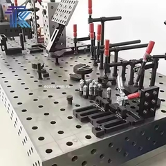 Bàn hàn kích thước 1500x1000mm dùng trong cơ khí chính xác.