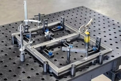 Bàn hàn kích thước 2000x1000mm dùng trong cơ khí chính xác.