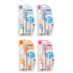 Bút Máy Xóa Được Học Sinh Deli Kèm Ống Mực Xanh Cao Cấp Cố Định Cách Cầm Nắm