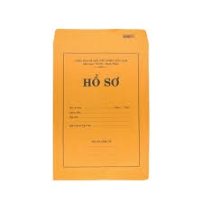 Bao hồ sơ 100 (25x35) nhuộm - A4 vàng có chữ (X/100c)
