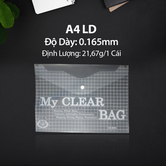 Bìa 1 Nút My Clear A4 LD NB – Xấp 12 Cái (T/840)