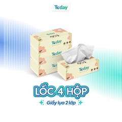 [Hộp 100 Tờ] Khăn Giấy Lụa TODAY 2 Lớp