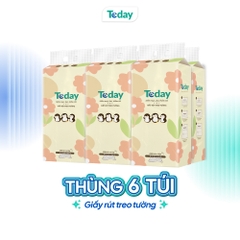 [Túi 1280 Tờ] Khăn Giấy Rút Treo Tường TODAY 4 Lớp