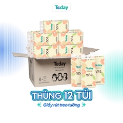 [Túi 1280 Tờ] Khăn Giấy Rút Treo Tường TODAY 4 Lớp