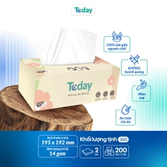 [Hộp 200 Tờ] Khăn Giấy Lụa TODAY 2 Lớp