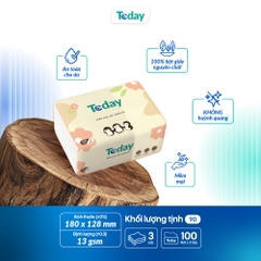 [Gói 100 Tờ] Khăn Giấy Ăn Lụa Rút TODAY 3 Lớp
