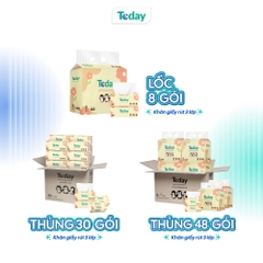 [Gói 100 Tờ] Khăn Giấy Ăn Lụa Rút TODAY 3 Lớp
