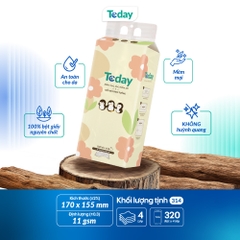 [Túi 1280 Tờ] Khăn Giấy Rút Treo Tường TODAY 4 Lớp - Size Lớn