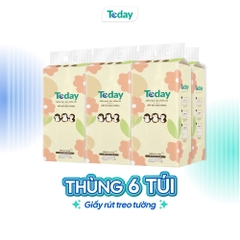 [Túi 1280 Tờ] Khăn Giấy Rút Treo Tường TODAY 4 Lớp - Size Lớn