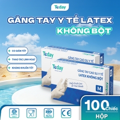 Găng Tay Cao Su Y Tế TODAY Latex Không Bột 5.0G - PHỦ CLORIN