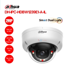 Camera IP Dahua Dome 2MP DH-IPC-HDBW1239E1-A-IL Smart Dual Light,  tích hợp MIC