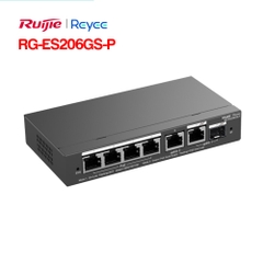 Layer 2 Smart Managed PoE Switch 6 Cổng RUIJIE REEYE RG-ES206GS-P