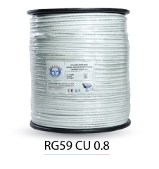 Cáp đồng trục liền nguồn Dongsung RG59 CU 0.8mm (cuộn 305M)