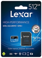 Thẻ nhớ MicroSD Lexar 512Gb U3 Class 10