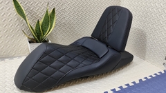 Yên xe tựa bật sh đen caro sang trọng _ SH-TL03-BLACK