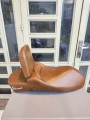 Yên Xe Tựa Lưng Cho Vespa –  Da Bò Thật Cao Cấp _ VESPA-TL03-BROWN