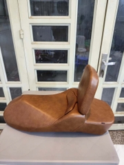 Yên Xe Tựa Lưng Cho Vespa –  Da Bò Thật Cao Cấp _ VESPA-TL03-BROWN