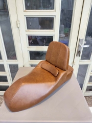 Yên Xe Tựa Lưng Cho Vespa –  Da Bò Thật Cao Cấp _ VESPA-TL03-BROWN