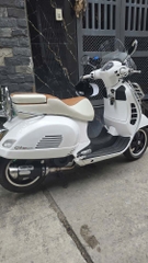 Yên Xe Tựa Lưng Cho Vespa – Phối Màu Trắng - Nâu _ VESPA-TL03-WHITE