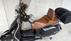 Yên Xe Tựa Lưng Cho Vespa –  Da Bò Thật Cao Cấp _ VESPA-TL03-BROWN