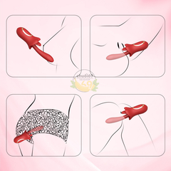 Đồ Người Lớn Rung Ngoáy Lưỡi Liếm 3 in 1 Sạc Điện Cầm Tay