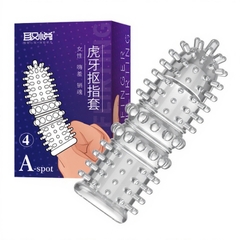 Bao Cao Su Ngón Tay Aichao A-Spot 4 Có Gai Lớn Toàn Thân Kèm Hạt Nổi