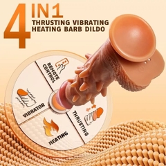 Dương Vật Giả Có Đế Gân Gai Rung Thụt, Sưởi Ấm
