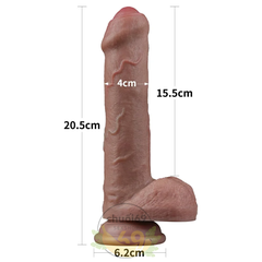 Dildo Silicon 2 Lớp Cao Cấp 8 Inch - Công Nghệ Dual-Layer Gân Thực