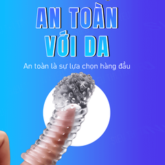 Bao Cao Su Ngón Tay Aichao G-Spot 2 Có Đầu Hạt Nổi Lớn Thân Xoắn Ốc
