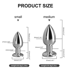 Anal Plug Kim Loại Rung Massage Điều Khiển Từ Xa (Hợp Kim Cao Cấp, Dạng Giọt Nước Nhỏ Gọn & Sạc USB)