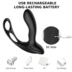 Máy Massage Tuyến Tiền Liệt Rung Phát Nhiệt Prostate Massager (10 Chế Độ Rung, Sưởi Ấm 108°F & Điều Khiển Từ Xa 15m)