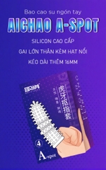 Bao Cao Su Ngón Tay Aichao A-Spot 4 Có Gai Lớn Toàn Thân Kèm Hạt Nổi