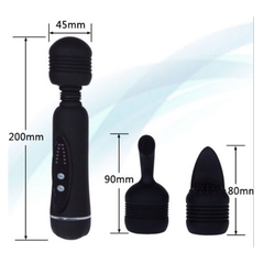 Chày Rung Massage Power Wand Kèm 2 Đầu Phụ Dùng Pin AA