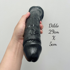 Dương Vật Giả Khủng 29cm Màu Đen (Chất Liệu Siêu Mềm & Đế Hút Chân Không Gắn Tường)