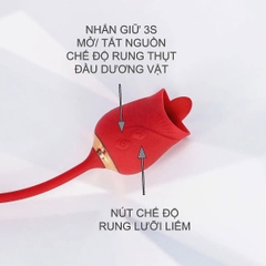 Trứng Rung Tình Yêu Hoa Hồng Hai Đầu – Lưỡi Liếm và Trứng Rung Thụt