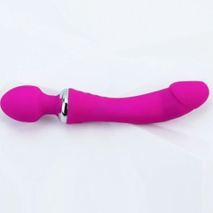 Máy Massage Điểm G Double End Rung 2 Đầu Ấm Nóng Pin Sạc