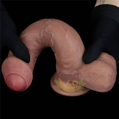Dildo Silicon 2 Lớp Cao Cấp 8 Inch - Công Nghệ Dual-Layer Gân Thực