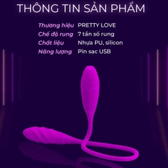 Trứng Rung Pretty Love Snaky Vibe 2 Đầu 7 Chế Độ Rung Dùng Sạc