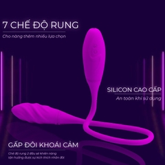 Trứng Rung Pretty Love Snaky Vibe 2 Đầu 7 Chế Độ Rung Dùng Sạc