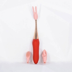 Máy Mát Xa Điểm G 3 Đầu Pin Sạc Nhỏ Gọn