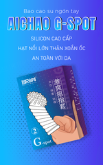 Bao Cao Su Ngón Tay Aichao G-Spot 2 Có Đầu Hạt Nổi Lớn Thân Xoắn Ốc