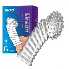 Bao Cao Su Ngón Tay Aichao G-Spot 2 Có Đầu Hạt Nổi Lớn Thân Xoắn Ốc