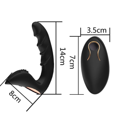 Plug Rung Massage Hai Lõi Rung Đa Tần Số Điều Khiển Từ Xa (Động Cơ Kép Siêu Mạnh, 10 Chế Độ Rung & Sạc Tích Điện USB)