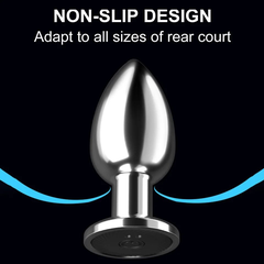 Anal Plug Kim Loại Rung Massage Điều Khiển Từ Xa (Hợp Kim Cao Cấp, Dạng Giọt Nước Nhỏ Gọn & Sạc USB)