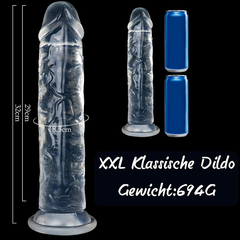 Dương Vật Giả Trong Suốt Jiuxi Size Khủng 32cm (Chất Liệu Dẻo Dai & Đế Hút Chân Không)