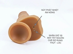 Dương Vật Giả Có Đế Real Dildo Rung, Thụt, Phát Nhiệt