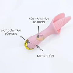 Lưỡi Liếm Rung Flower Tongue Cao Cấp - Massage Đa Chế Độ