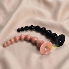 Anal Plug C621 Kích Thích Siêu Sâu (Cấu Trúc Chuỗi Hạt Tăng Dần & Chất Liệu PVC Silicone Sinh Học An Toàn)