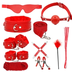 Bộ Dụng Cụ BDSM JIUAI Dây Trói, Roi Da 11 Món