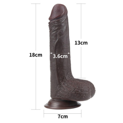 Dương Vật Giả Gắn Tường Sliding Skin Black 7 Inch